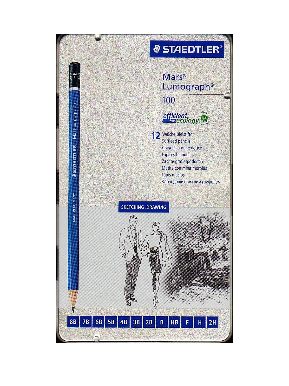 Staedtler Mars Lumograph Sketching Pencil Sets set of 12