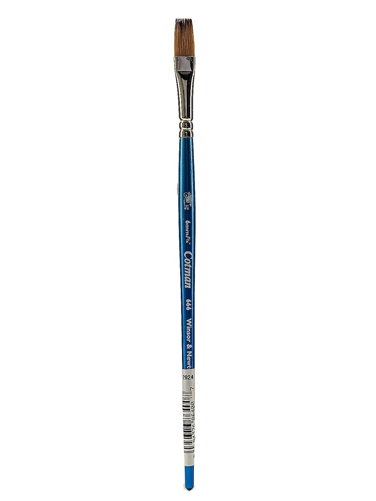 Winsor And Newton Cotman Watercolor Brushes 1/4" One Stroke Flat 666 (52884)