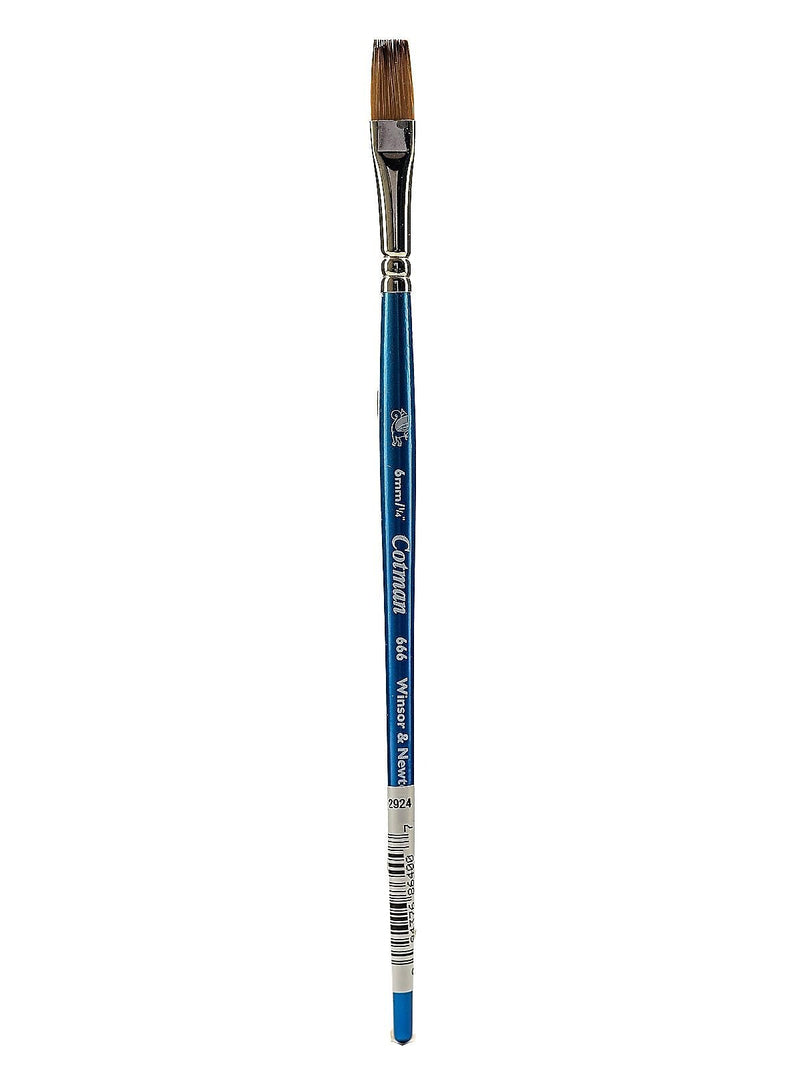 Winsor And Newton Cotman Watercolor Brushes 1/4" One Stroke Flat 666 (52884)