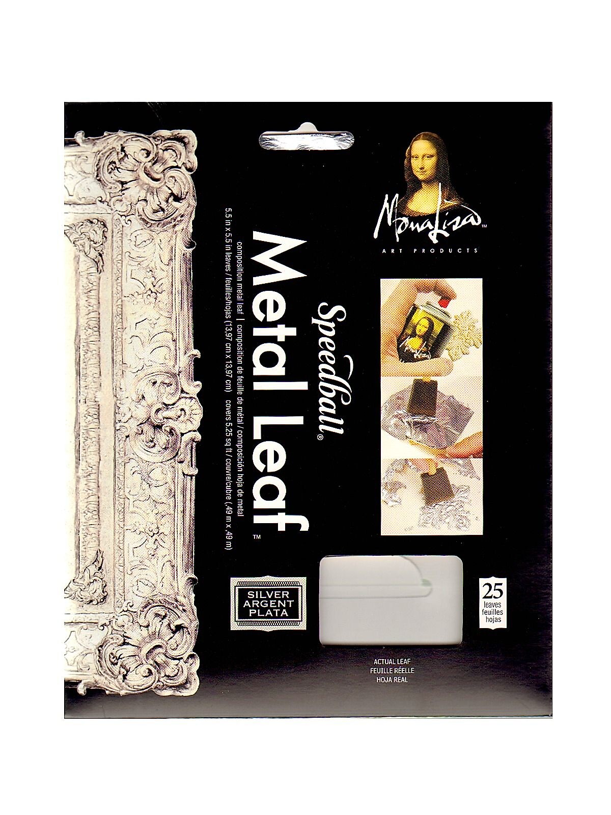 Mona Lisa Metal Leaf Imitation Silver Pack Of 25 Sheets [Pack Of 2]