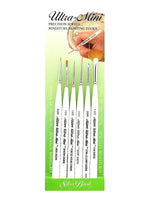 Silver Brush Ultra Mini Brush Sets, Nail Art, 6/Set (16222)