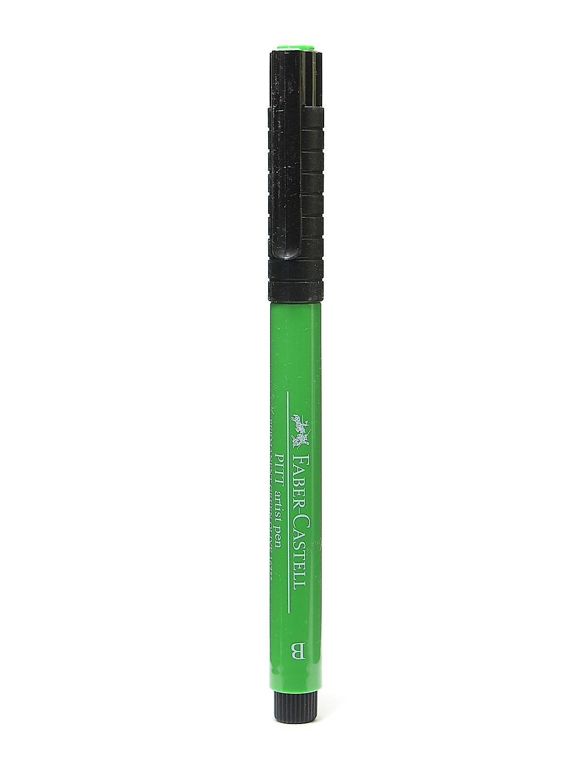Faber-Castell Pitt Artist Pens permanent green olive brush 167 [Pack of 8]