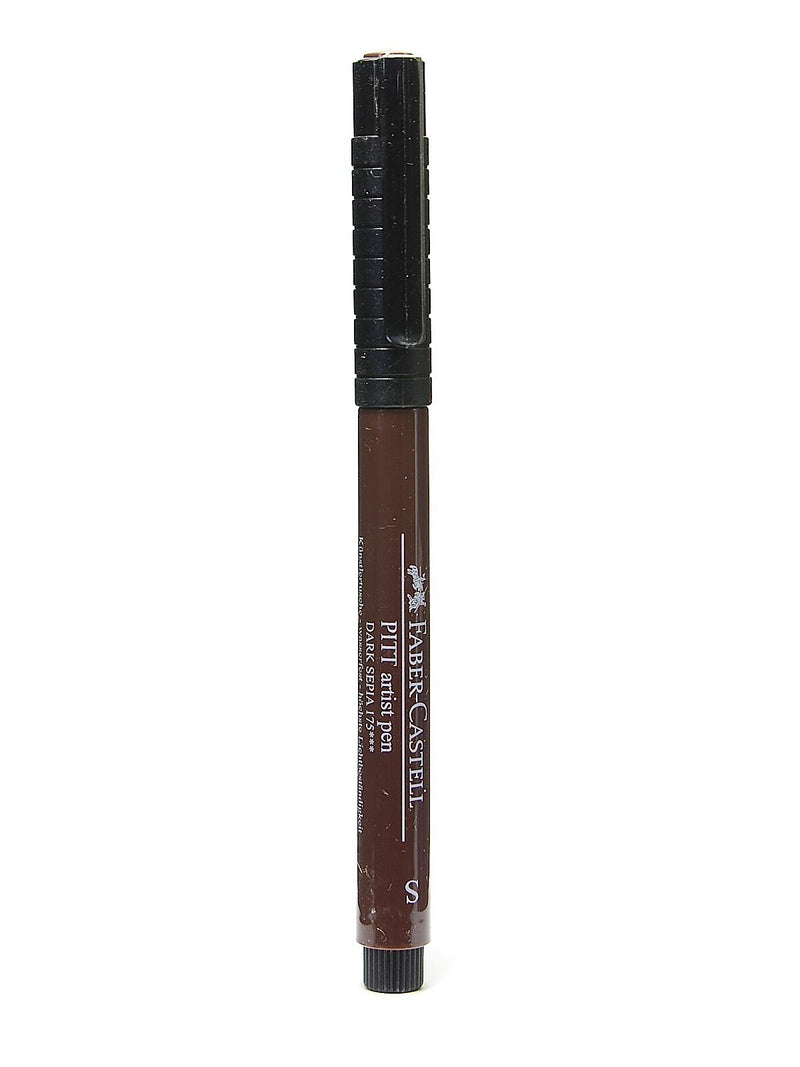 Faber-Castell Pitt Artist Pens dark sepia superfine 175 [Pack of 8]
