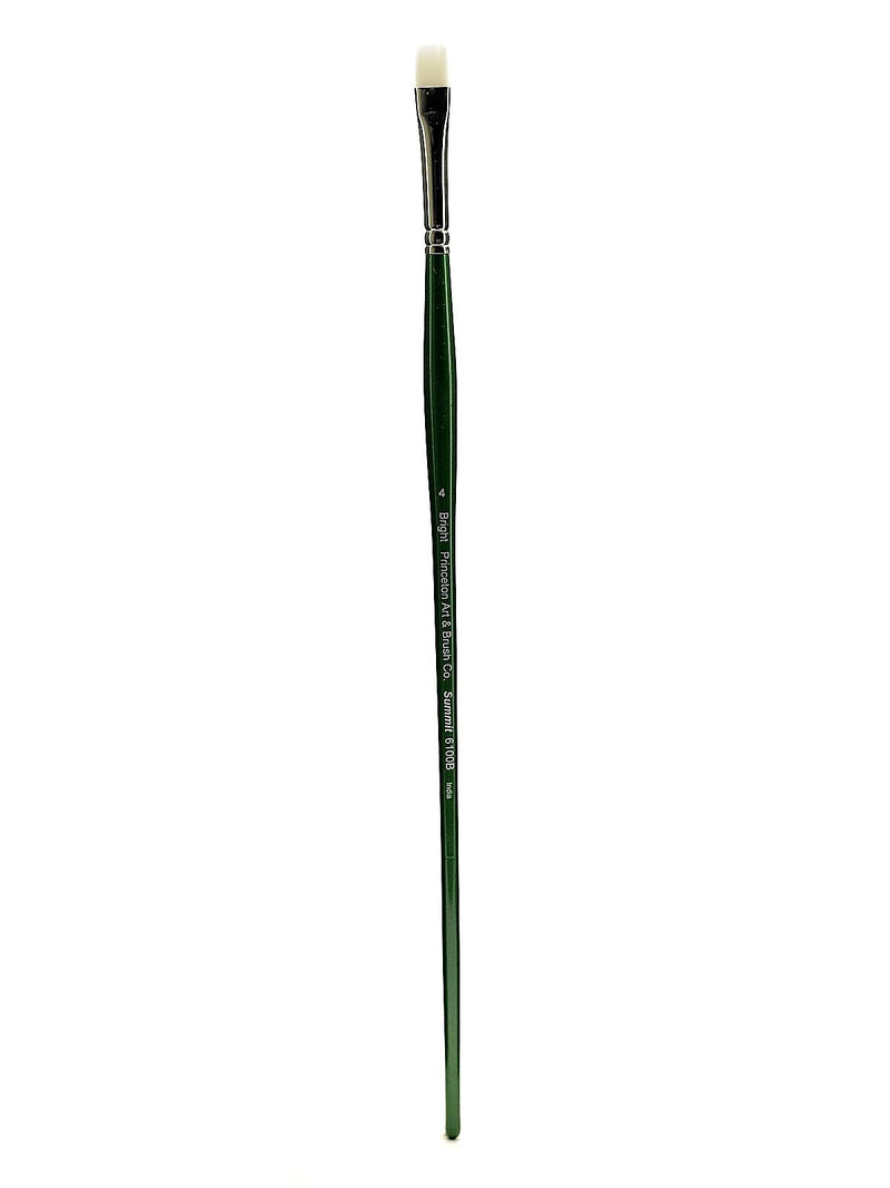 Princeton 6100 Synthetic Bristle Oil And Acrylic Brush, 4, Bright (28136)
