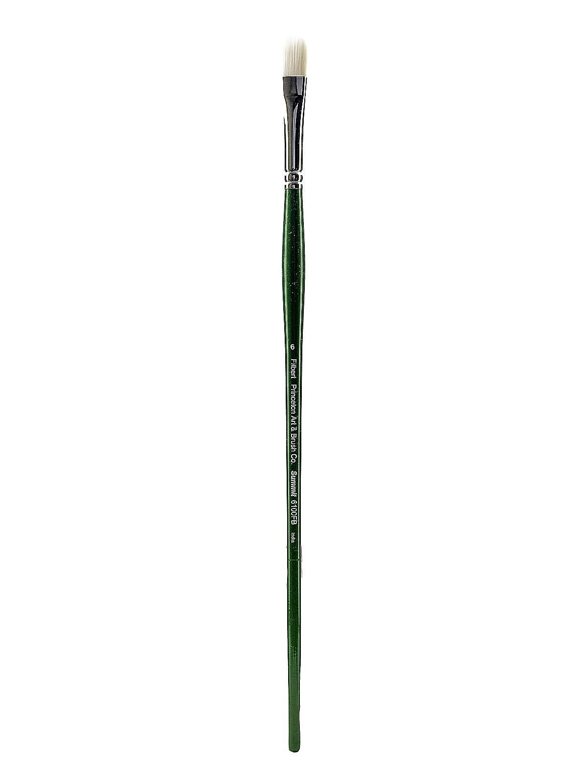 Princeton 6100 Synthetic Bristle Oil And Acrylic Brushes, 6 Filbert (84542)
