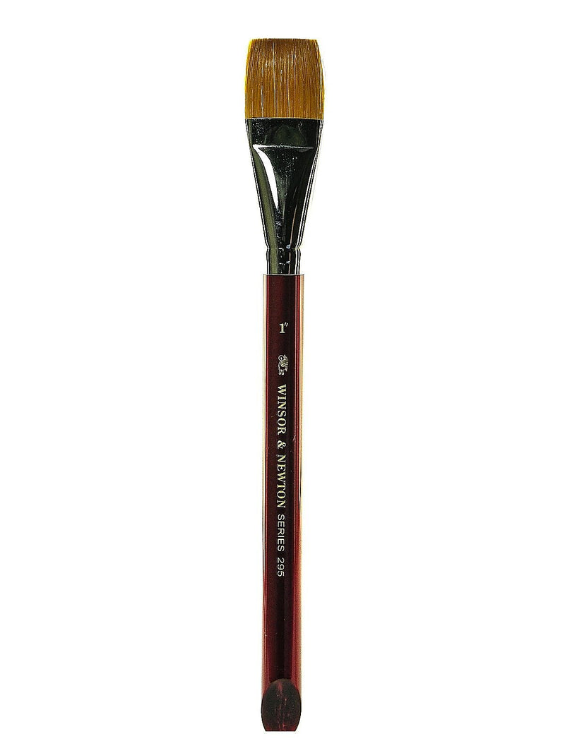 Winsor  And  Newton Series 295 Golden Nylon  And  Natural Hair Flat Brushes 1 In.