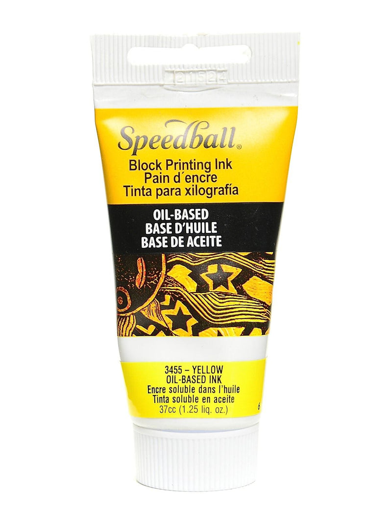Speedball Oil-Based Block Printing Inks Yellow 1.3 Oz. [Pack Of 3]