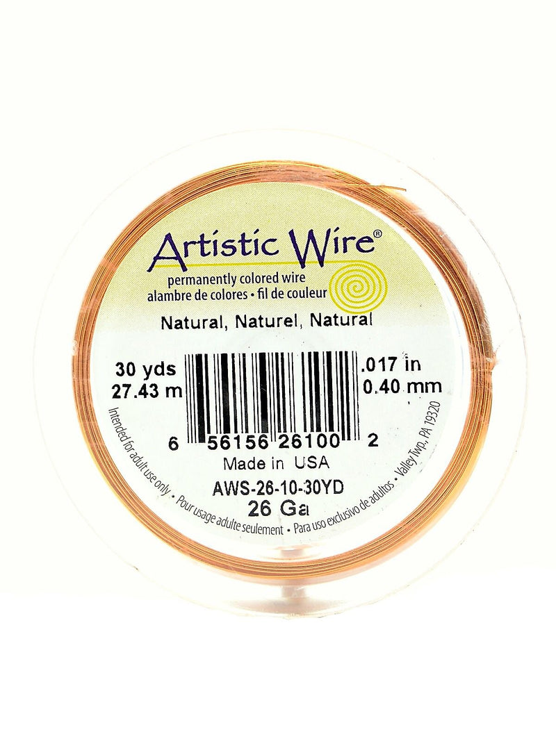 Artistic Wire 32104-Pk4 Spools 30Yd, Natural, 26-Gauge, 4/Pack