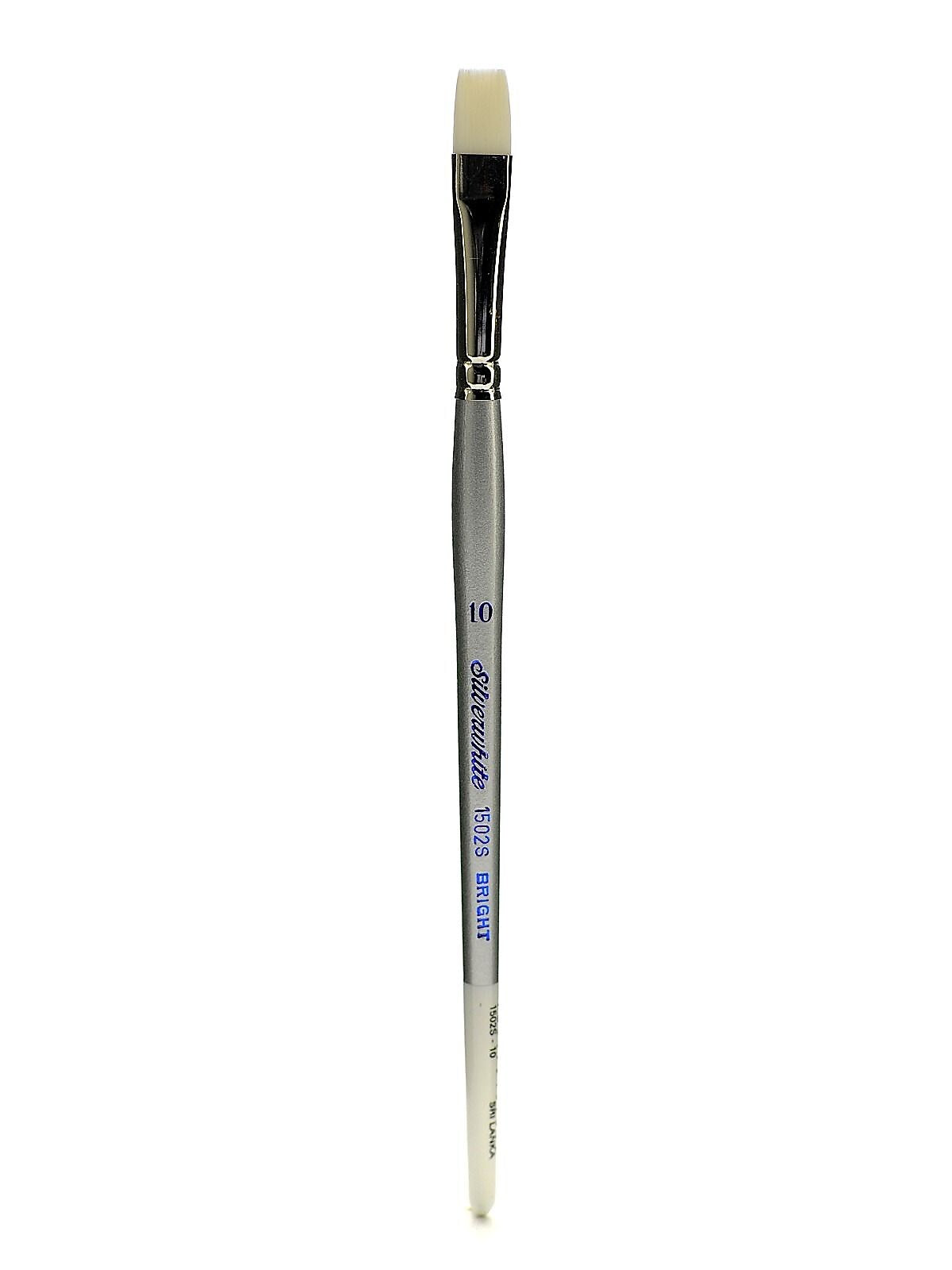 Silver Brush Silverwhite Series Synthetic Brush, Short Handle, 10, Bright (48594)