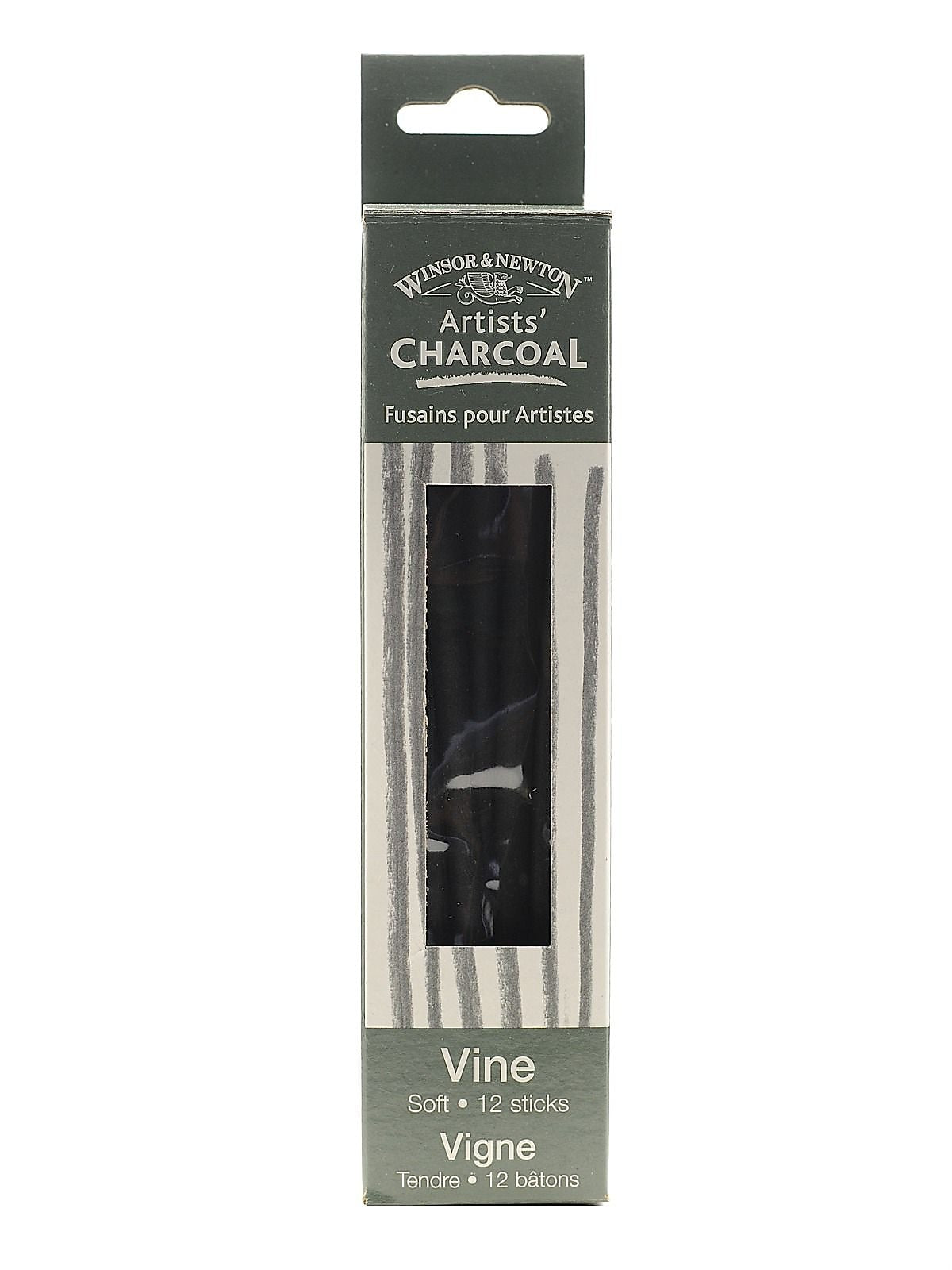 Winsor & Newton Soft Vine Charcoal, Gray, 12/Pack, 2/Pack (32779-PK2)