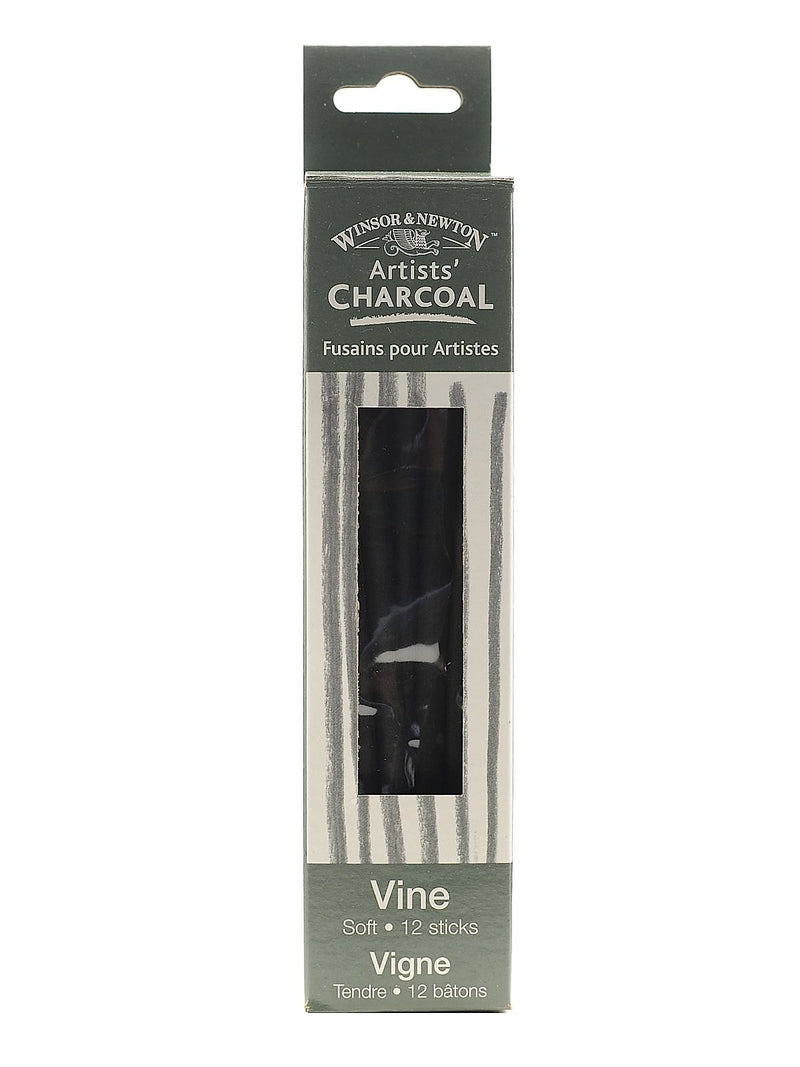 Winsor & Newton Soft Vine Charcoal, Gray, 12/Pack, 2/Pack (32779-PK2)