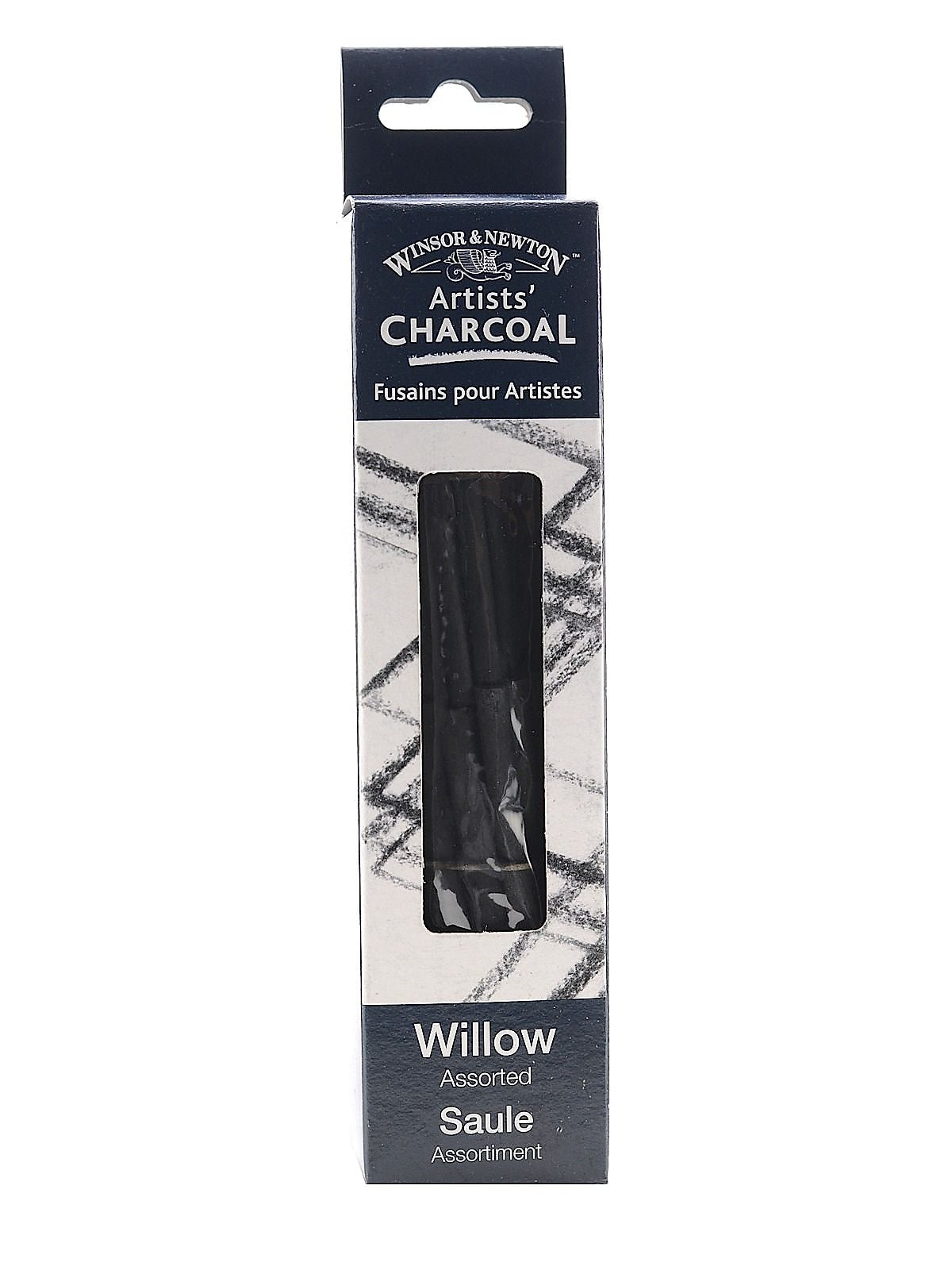 Winsor & Newton Assorted Willow Charcoal, Gray, 50/Pack, 2/Pack (66371-PK2)