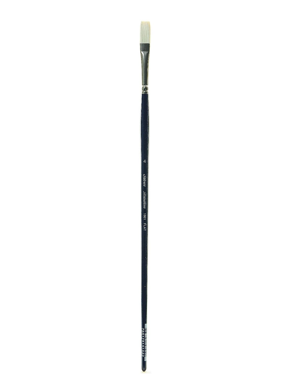 Silver Brush Bristlon Series Brushes, 4 Flat (23470)