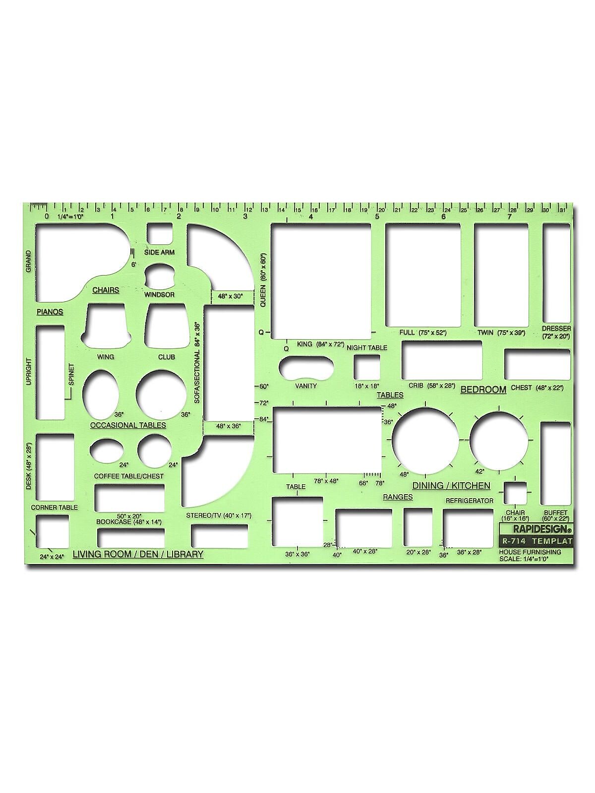 Rapidesign Interior Drafting And Design Templates House Furnishing