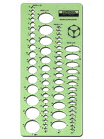 Rapidesign Ellipses Drafting Templates, Metric, 68 Ellipses Each (64947)