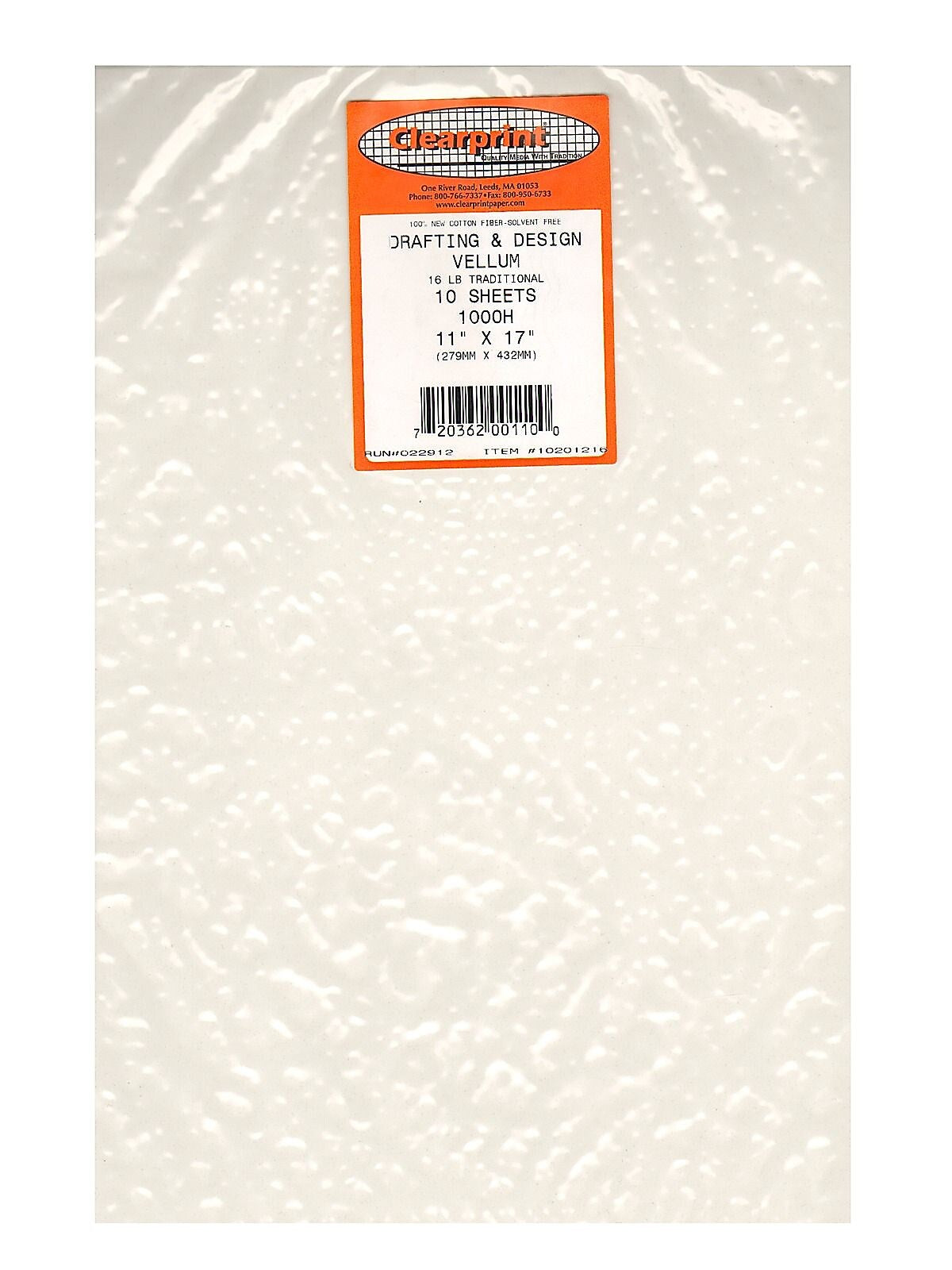 Clearprint Design Vellum No. 1000H 11 In. X 17 In. Pack Of 10