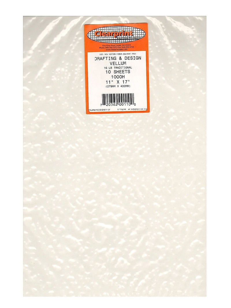 Clearprint Design Vellum No. 1000H 11 In. X 17 In. Pack Of 10