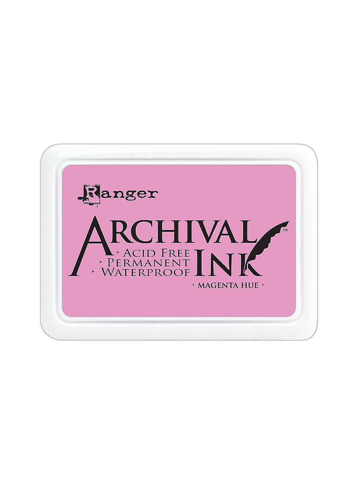 Ranger Archival Ink Magenta Hue 2 1/2 In. X 3 3/4 In. Pad [Pack Of 3]