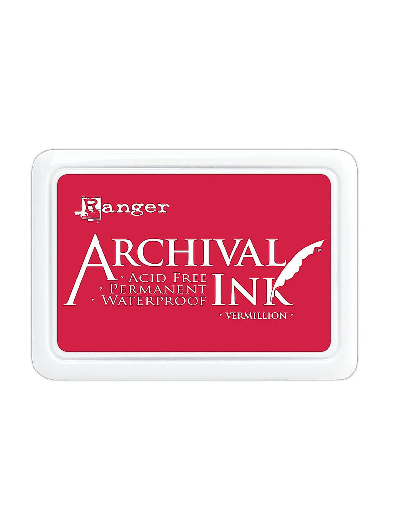Ranger Archival Ink Vermillion 2 1/2 In. X 3 3/4 In. Pad [Pack Of 3]