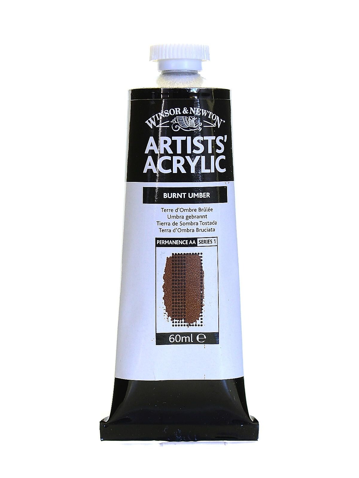 Winsor  And  Newton Professional Acrylic Colours Burnt Umber 60 Ml 76 [Pack Of 2]