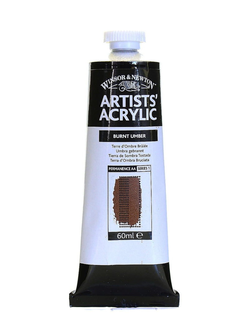 Winsor  And  Newton Professional Acrylic Colours Burnt Umber 60 Ml 76 [Pack Of 2]