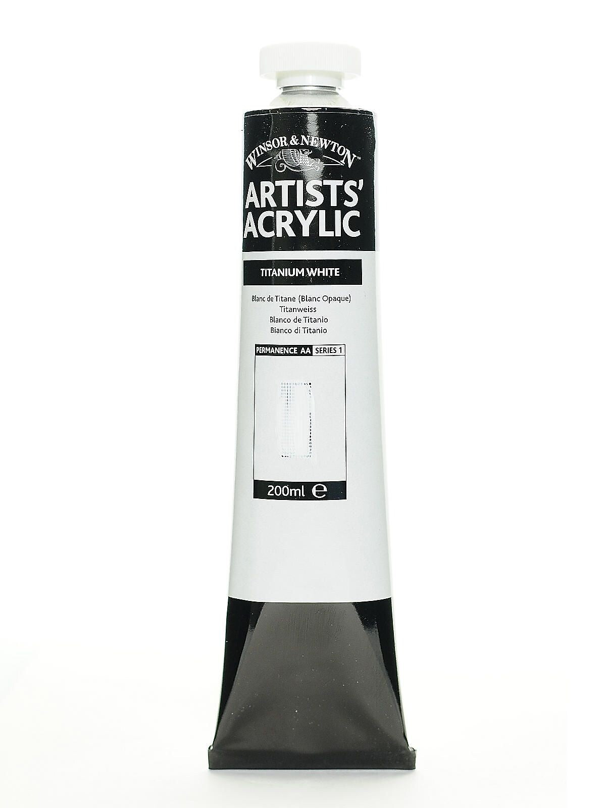 Winsor  And  Newton Professional Acrylic Colours Titanium White 200 Ml 644
