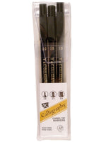 Yasutomo Calligraphy Chisel Tip Marker Set set of 3 [Pack of 4]