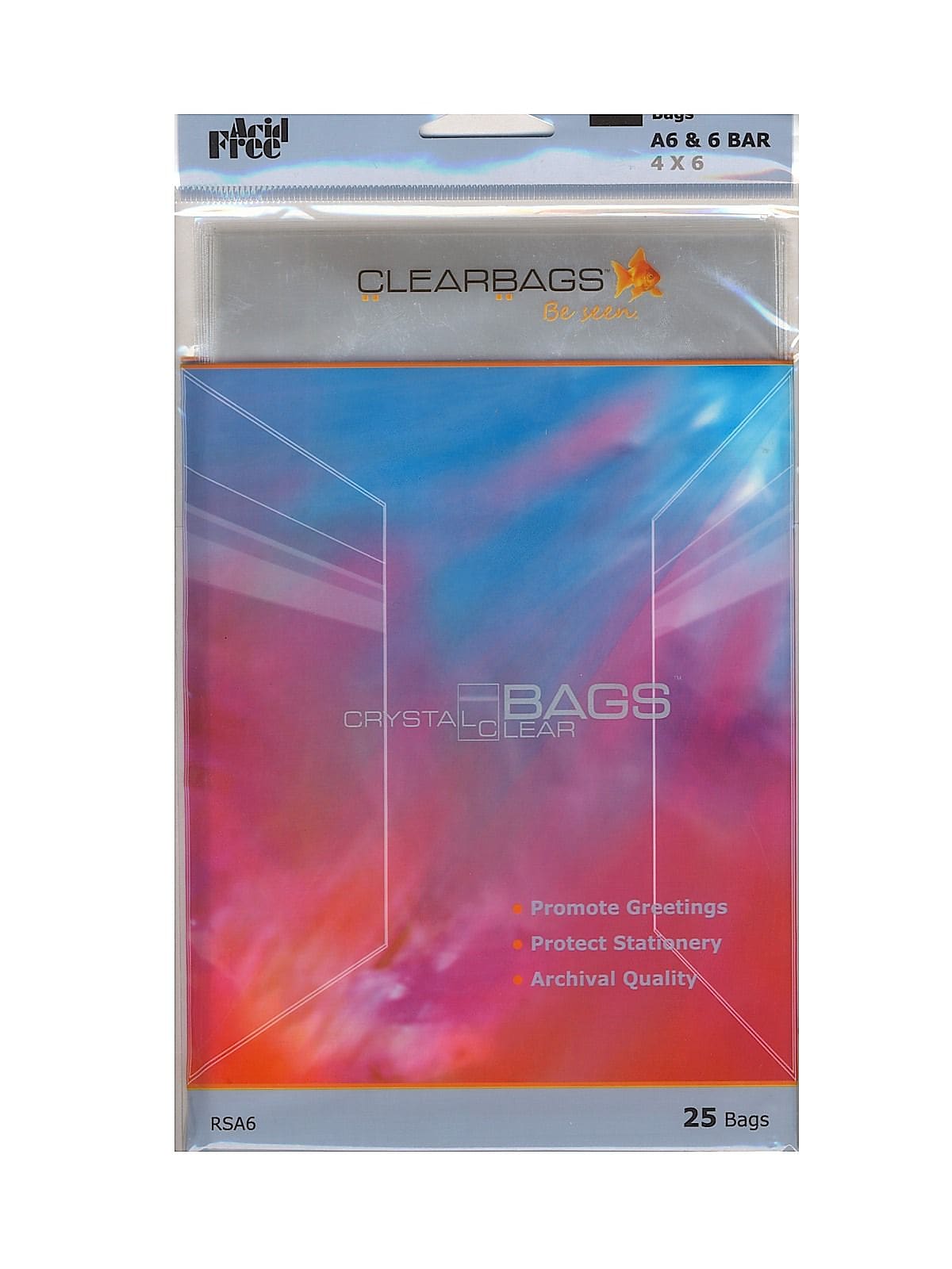 Clearbags Impact Translucent Colored Plastic Envelopes 4 15/16 In.X6 9/16 In. Clear 2Pk5 [Pack Of 4]