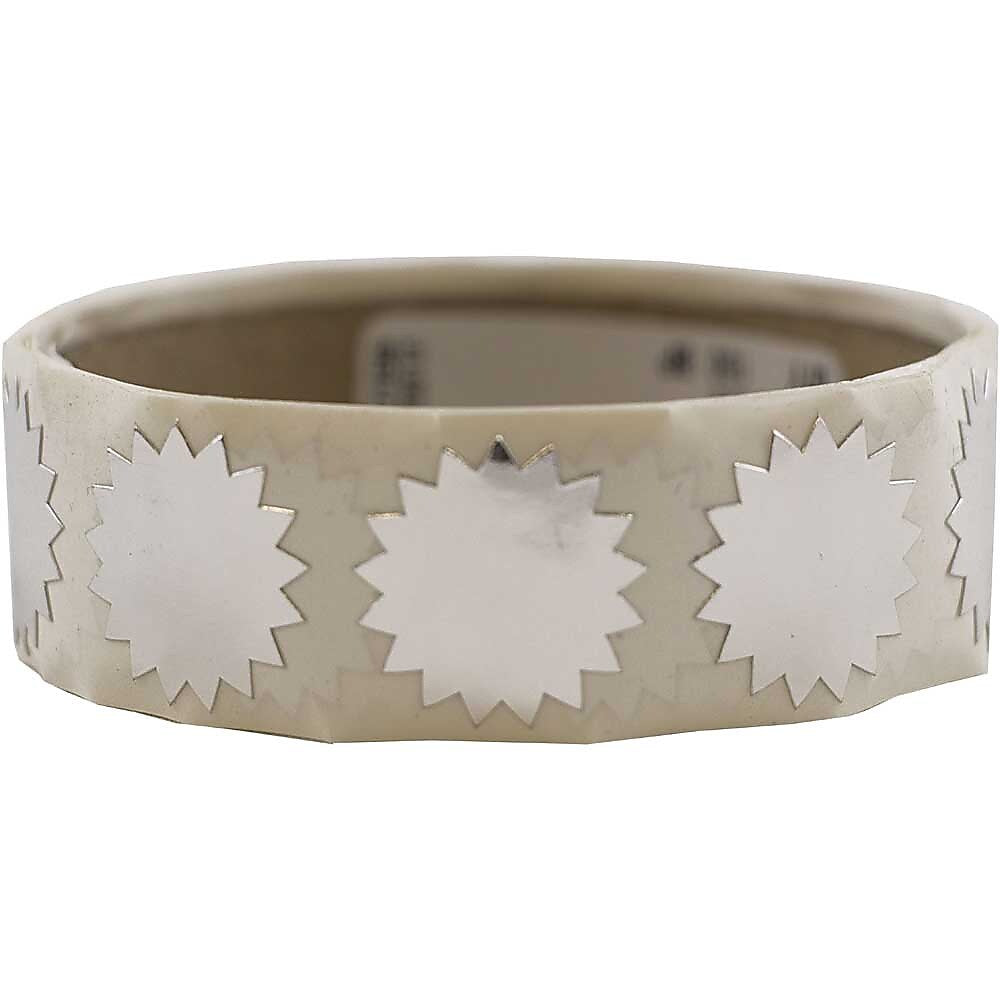 JAM Paper Circle Round Label Wafer Seals with Serrated Edges, 0.75 Inch Diameter, Silver, 100/Pack (2263767)