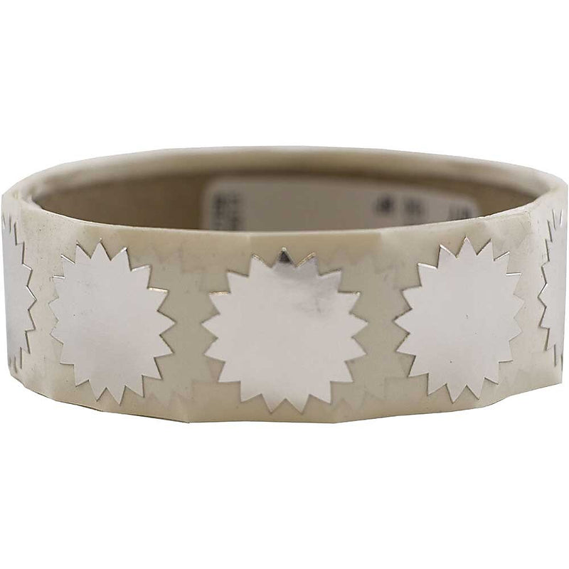 JAM Paper Circle Round Label Wafer Seals with Serrated Edges, 0.75 Inch Diameter, Silver, 100/Pack (2263767)