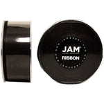 JAM Paper Double Faced Satin Ribbon, Black (808SABL25)