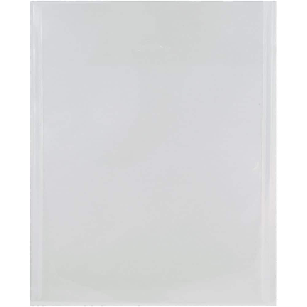 JAM Paper Plastic Envelopes with Tuck Flap Closure, Open End, 11 x 14, Clear, 12/Pack (1541749)