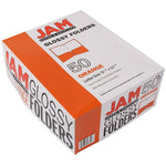 JAM Paper Laminated 2-Pocket Glossy Presentation Folders, Orange, 25/Pack (385GORD)