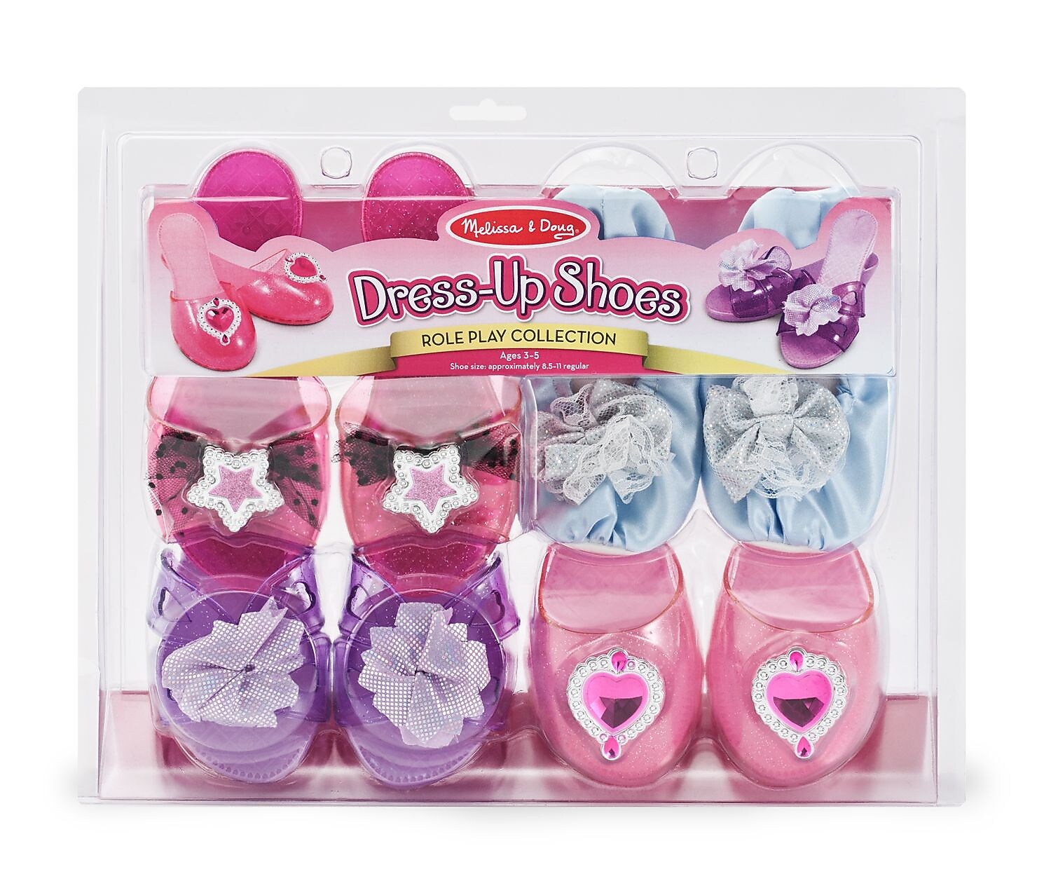 Melissa & Doug Dress-Up Shoes Role Play Collection, 6/Pack (8544-BULK)