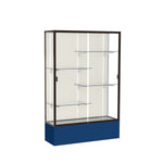 Ghent Spirit 48"W x 72"H x 16"D Floor Case, Plaque Back, Dk. Bronze Finish, Navy Base