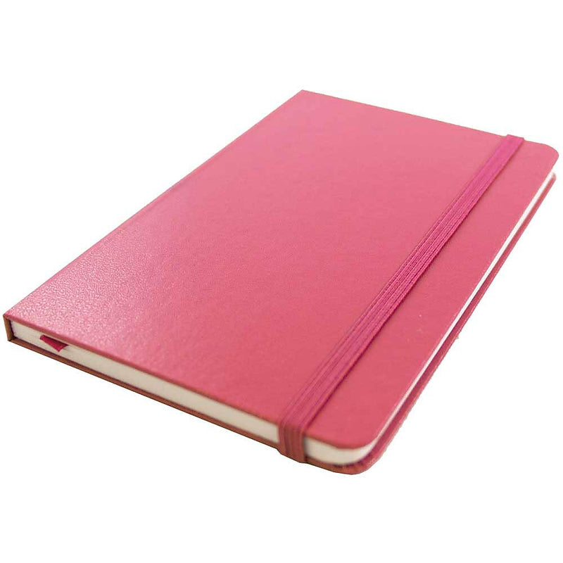 JAM Paper Professional Notebooks, 5.8" x 8.3", Wide Ruled, 70 Sheets, Pink (340528856)
