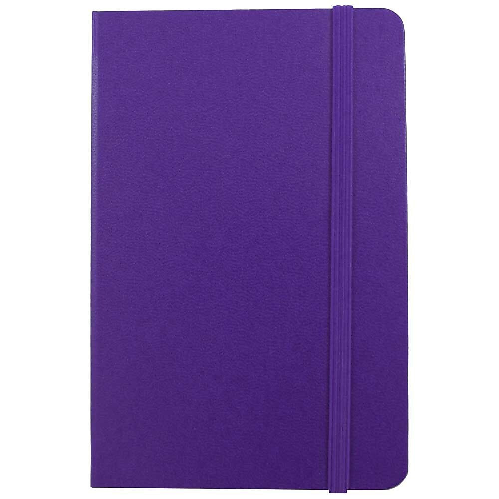 JAM Paper Professional Notebooks, 4" x 6", Wide Ruled, 70 Sheets, Purple (340528851)