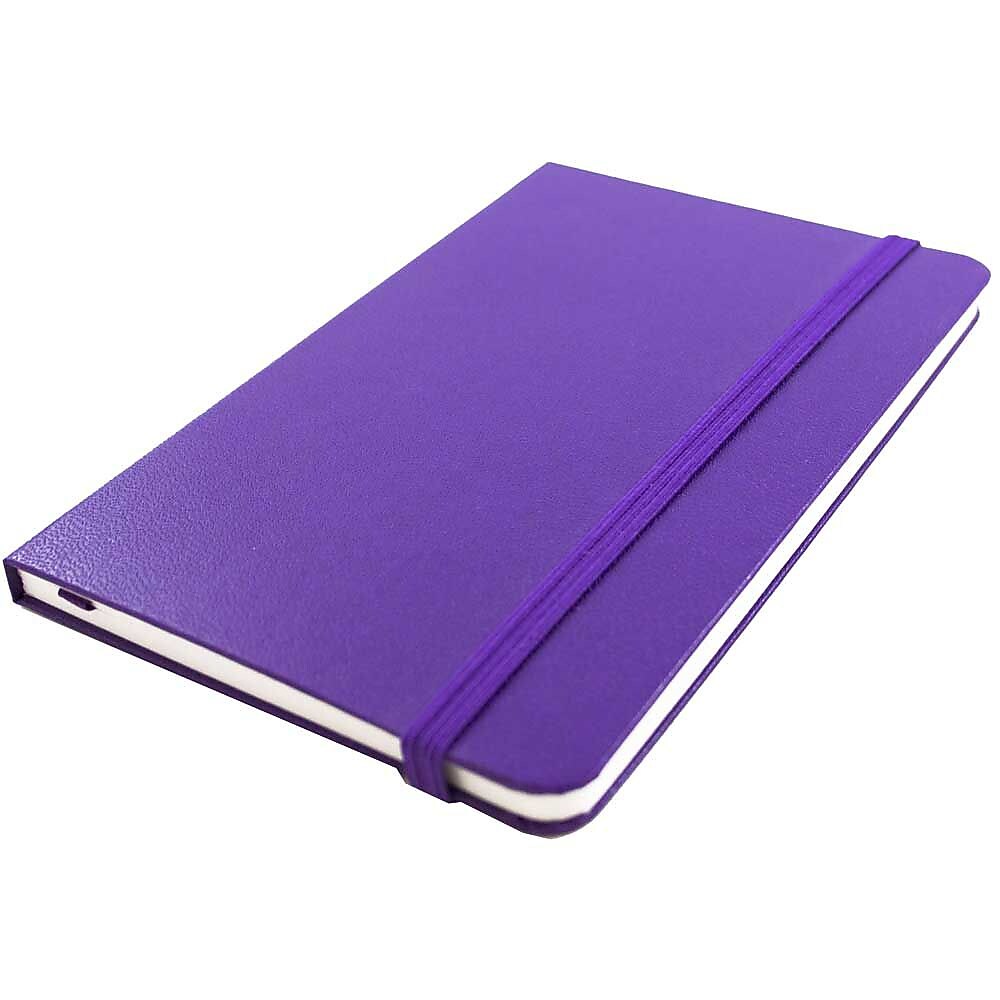 JAM Paper Professional Notebooks, 4" x 6", Wide Ruled, 70 Sheets, Purple (340528851)
