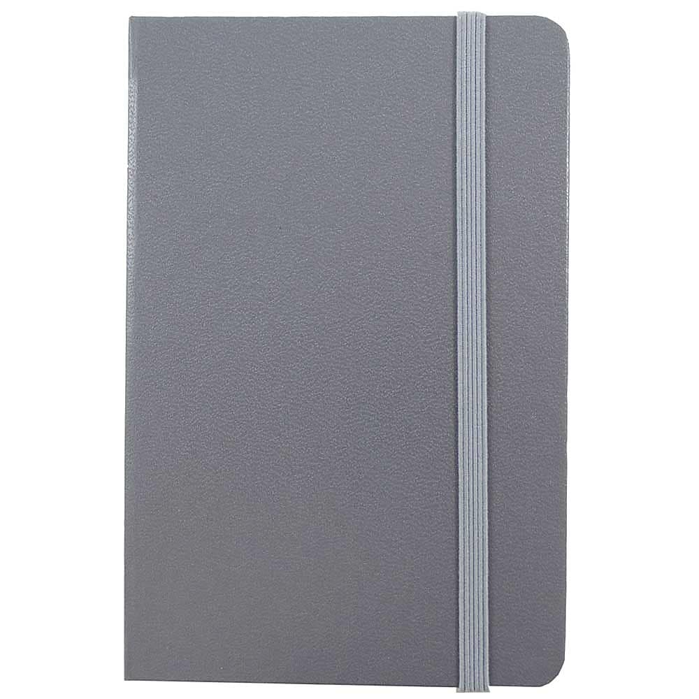 JAM Paper Professional Notebooks, 4" x 6", Wide Ruled, 70 Sheets, Gray/Silver (340528853)
