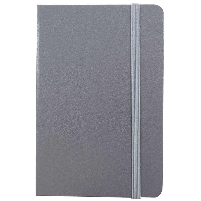 JAM Paper Professional Notebooks, 5.8" x 8.3", Wide Ruled, 70 Sheets, Gray/Silver (340528858)
