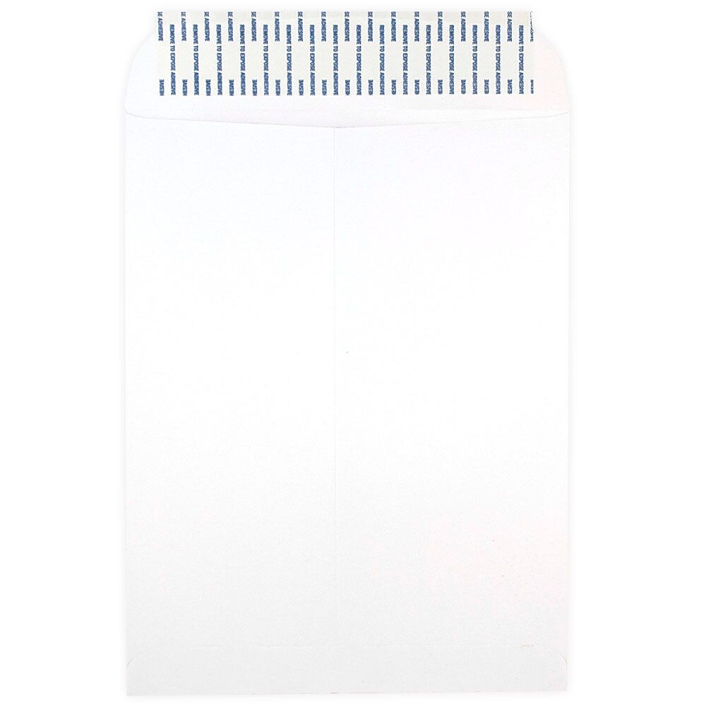 JAM Paper 9.5 x 12.5 Open End Catalog Envelopes with Peel and Seal Closure, White, Bulk 500/Box (356828781)