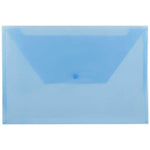 JAM Paper® Plastic Envelopes with Snap Closure, Legal Booklet, 9.75 x 14.5, Blue, 12/pack (219S0BU)