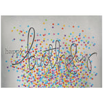 JAM Paper® Blank Birthday Cards Set, Birthday Wording with Confetti, 25/Pack (526BG501WB)