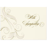 JAM Paper® Blank Sympathy Greeting Cards Set, Damask With Sympathy, 25/Pack (526BG775WB)