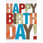 JAM Paper® Blank Birthday Cards Set, Happy Birthday Contemporary Theme, 25/Pack (526M0426WB)