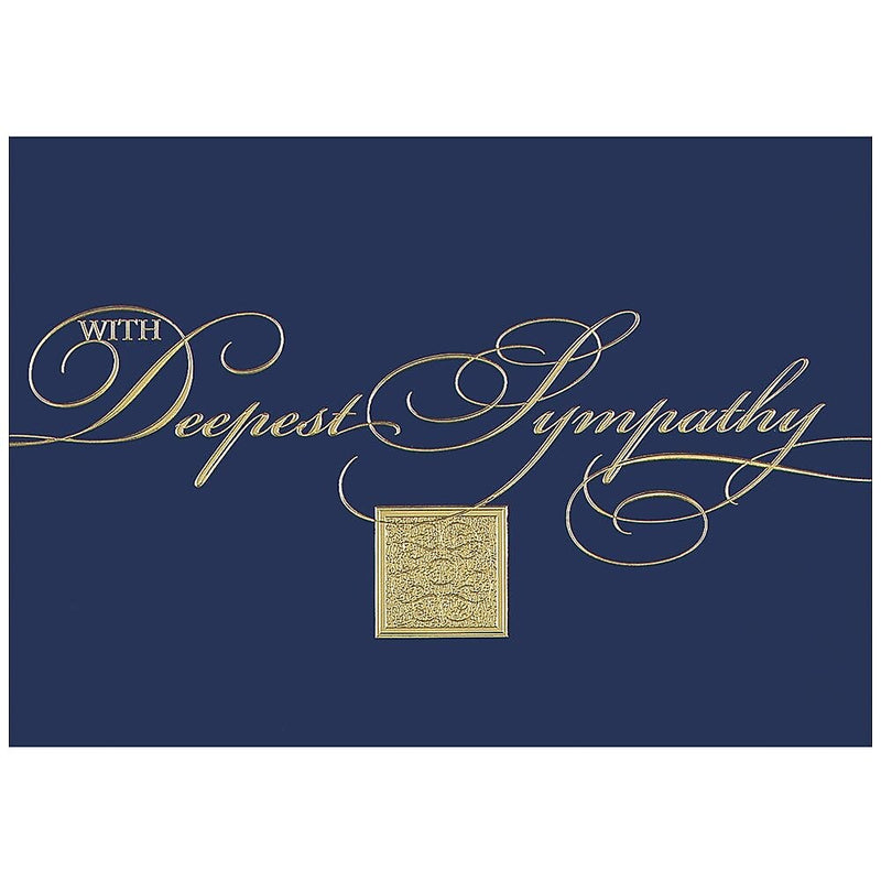 JAM Paper® Blank Sympathy Greeting Cards Set, With Deepest Sympathy, 25/Pack (526XA5493WB)