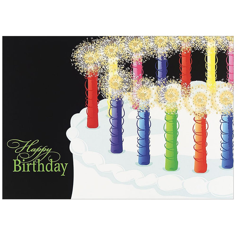 JAM Paper® Blank Birthday Cards Set, Birthday Candles Theme, 25/Pack (526XA5604WB)