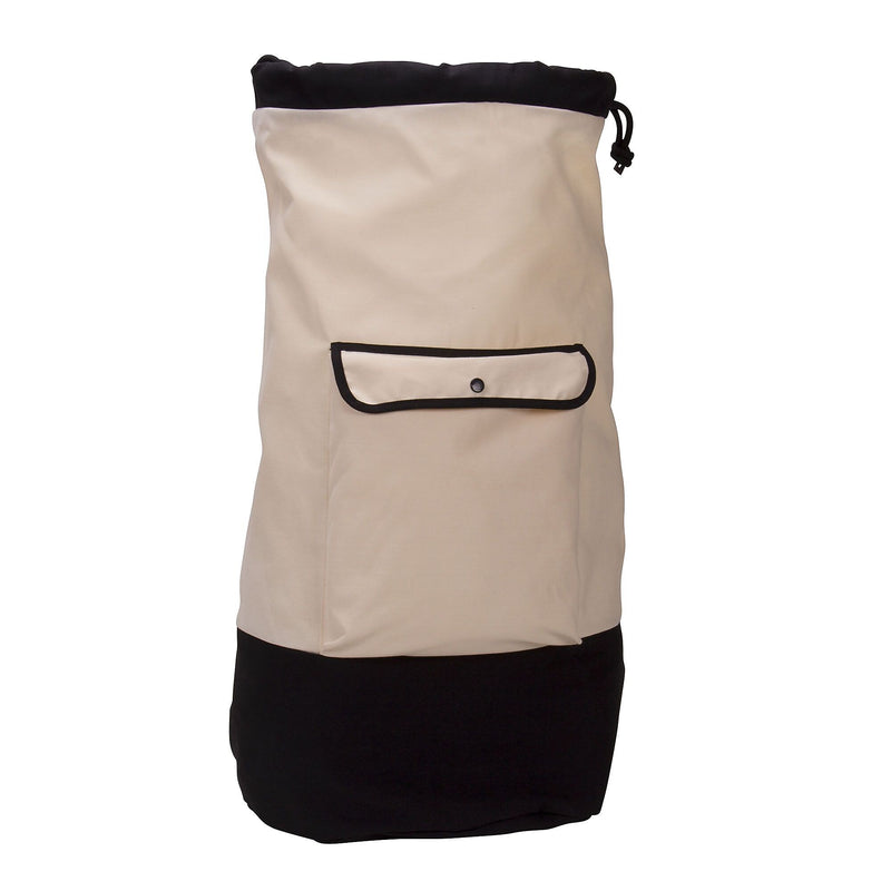 Household Essentials Laundry Bag, Fabric, Cream and Black (162)