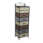 Household Essentials 8-Drawer Tower, Black/Brown/Green/Blue (8044-1)