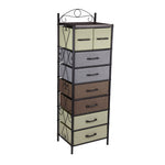 Household Essentials 8-Drawer Tower, Black/Brown/Green/Blue (8044-1)